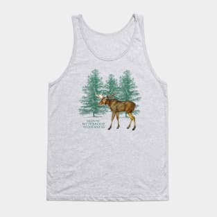 Selway-Bitterroot Wilderness Moose Trees Montana Outdoors Souvenir Tank Top